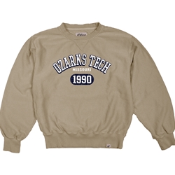 Ladies Dyed Corded Crew in Khaki