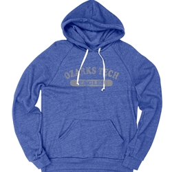 Mens Triblend Fleece Raglan Hood in Royal