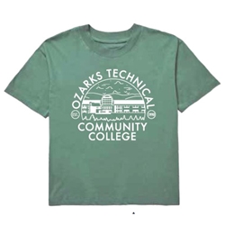 Ladies Oversized Tee in Basil