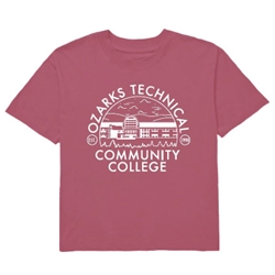 Ladies Oversized Tee in Rouge