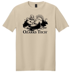 Softstyle Tee w/ Black Ozzy Canoe Logo in Sand