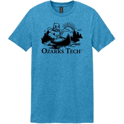 Softstyle Tee w/ Black Ozzy Canoe Logo in Blue