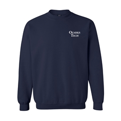 Unisex Crew in Navy W/ Ozarks Tech Logo