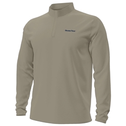 UA Mens Motion 1/4 Zip in Timberwolf Taupe Heather