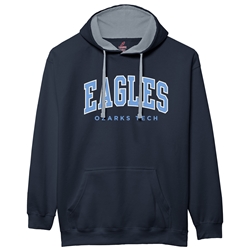 Essential Colorblock Hood in Navy and Grey