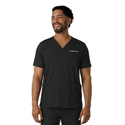 RQ Mens/Unisex Scrub Top in Black