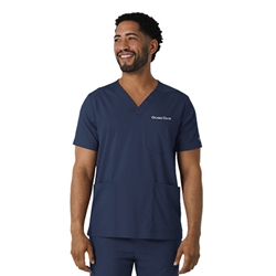 RQ Mens/Unisex Scrub Top in Navy
