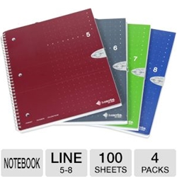 LIVESCRIBE SINGLE SUBJECT NOTEBOOK, 4 PACK #5-8