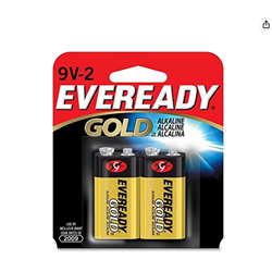 9V Batteries Alkaline 2 Pack