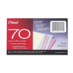 Colored Index Cards 3x5 70PK