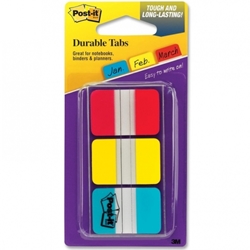 Post-It Durable Tabs 1"x1.5" 3-Color Pack (A30300)