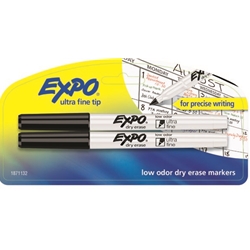 OTC Bookstore - DRY ERASE MARKER BLACK 2PK ULTRA FINE