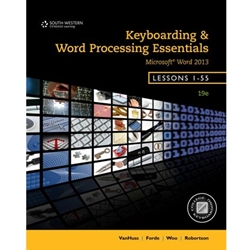 BOOK ONLY KEYBOARDING ETC (MS WORD 2013)(W/OUT CD) (LESSONS1-55)