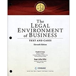 ADDITIONAL BUS 160 PRINT COPY LEGAL ENVIRONMENT BUSINESS