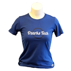WOMENS ROYAL BLUE ESSENTIAL TEE WITH GLITTERY LOGO