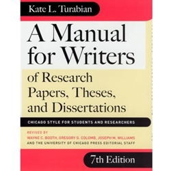 MANUAL FOR WRITERS OF RESEARCH PAPERS, THESES, ETC