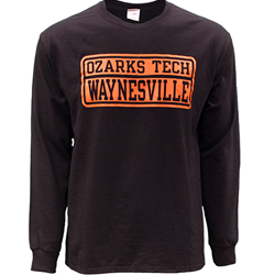 Ozarks Tech Waynesville Long Sleeve Tee w/ Orange Logo