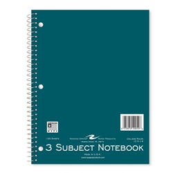 Roaring Spring 3 Subject Wire Notebook - Assorted Colors